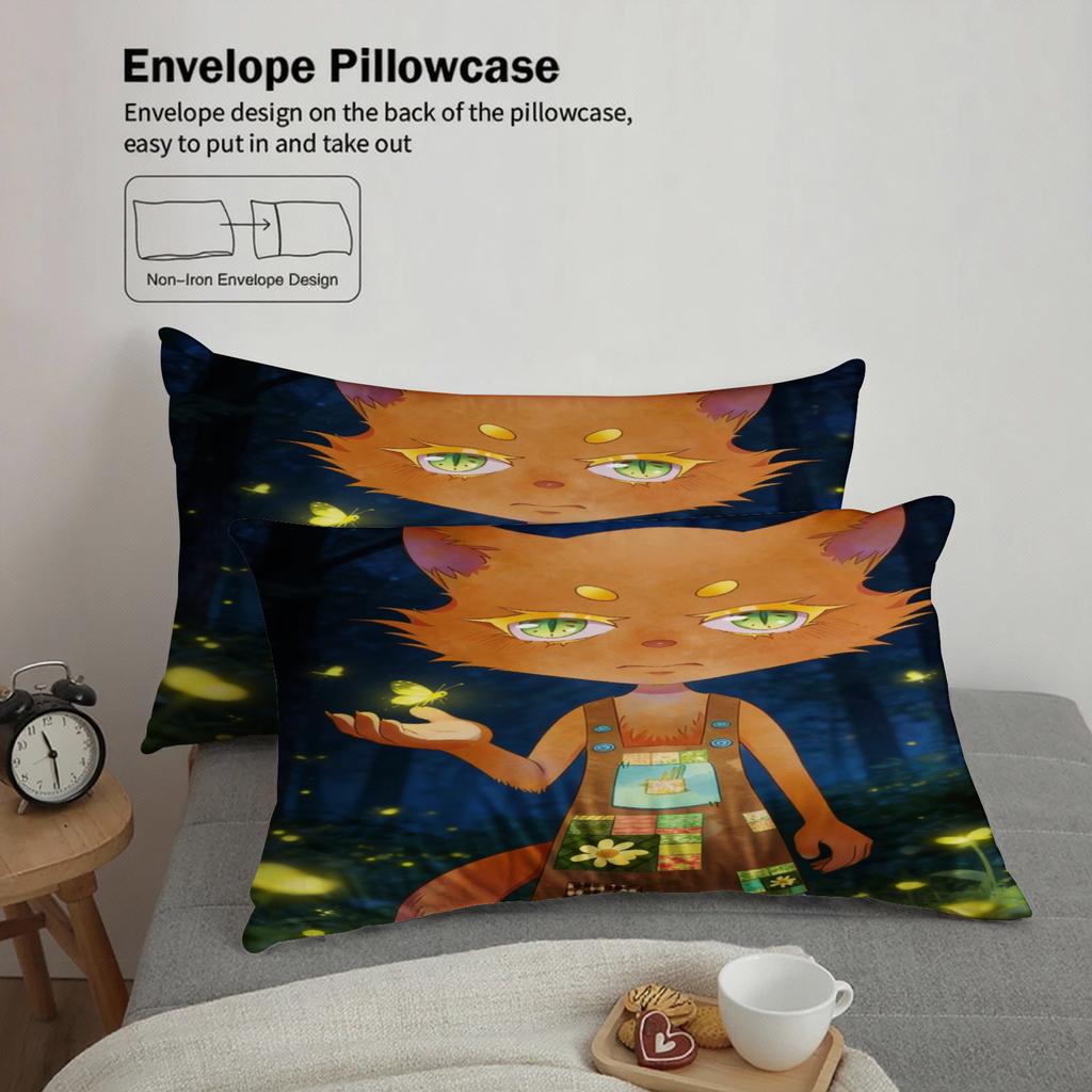 Black Bedding Set Softville Cozy Town Cute Fern The Quilt Fox With Duvet Cover  Pillowcase For Children'S Bedroom Decor