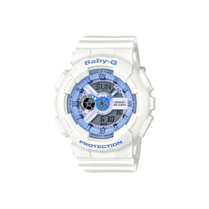 Женские часы CASIO BABY-G Синие BA-110BE-7A BA-110BE-7A White Blue Watch Dial