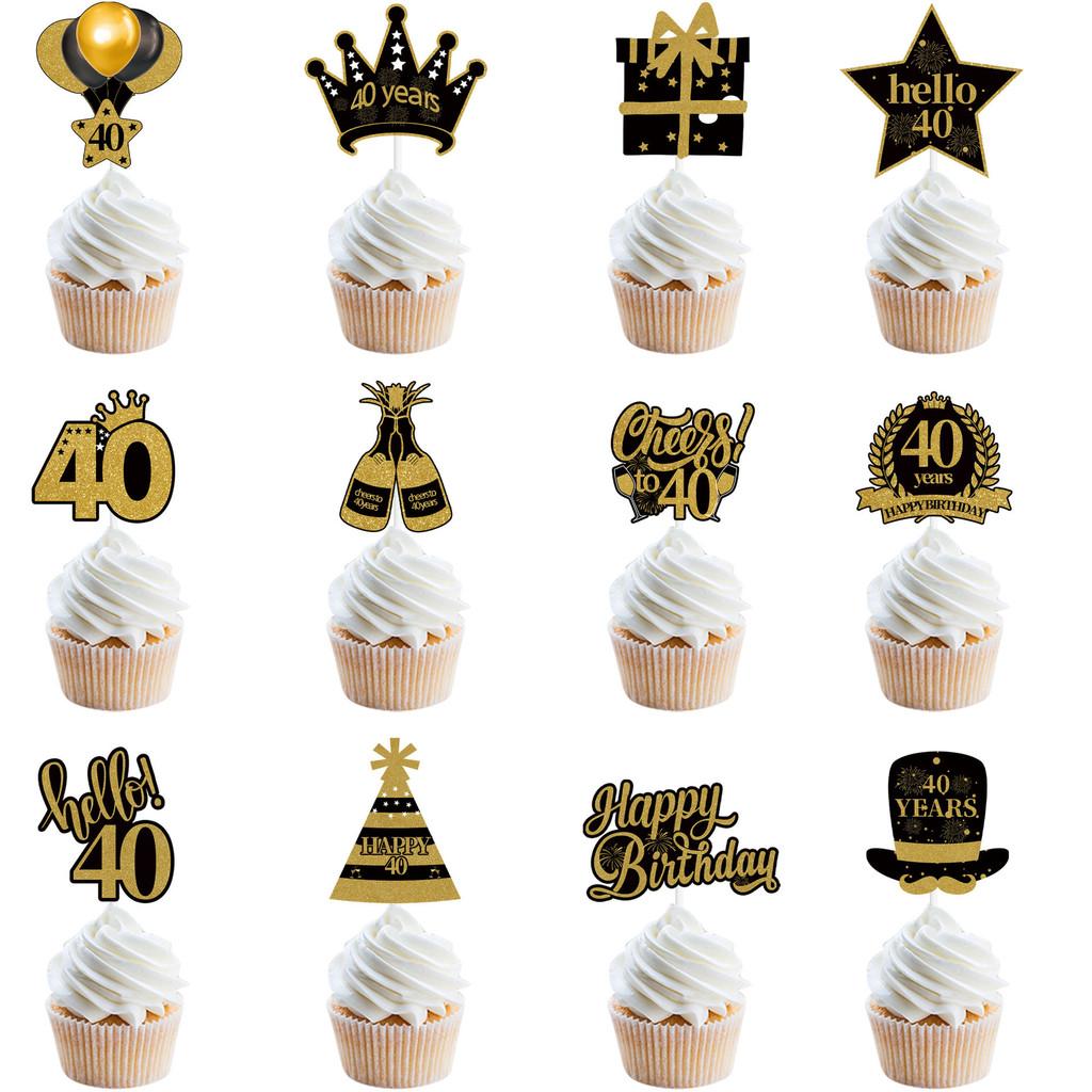 Flag Set Cake Of 18th To 80th Birthdays Year Celebrations Decoration Party