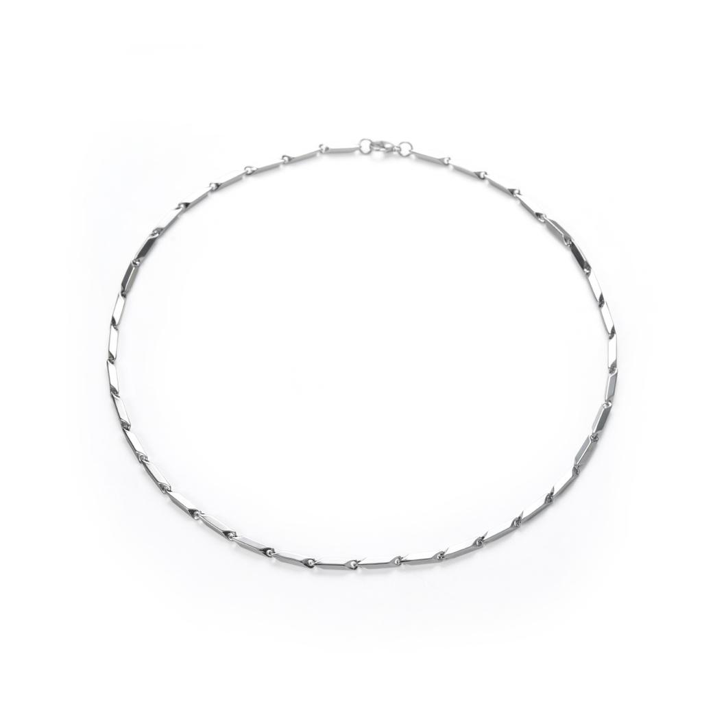 Titanium Steel Bamboo-shaped Diamond Necklace for Men, Trendy and Versatile Collarbone Chain for Women, Simple and Unique, High-end Niche Jewelry