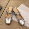 French Bag Head Half Slippers Women's Outerwear 2025 Summer New Soft-soled Office Muller Mary Jane Shoes