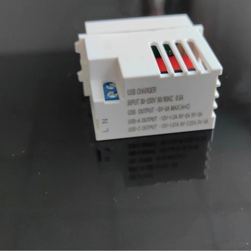 1 szt. 220V Panel Ładowania Telefonu Komórkowego Gniazdo USB+Typ C Moduł Zasilania Transformator 5V 2.1A Gniazdo Ładowania Adapter Przełączający