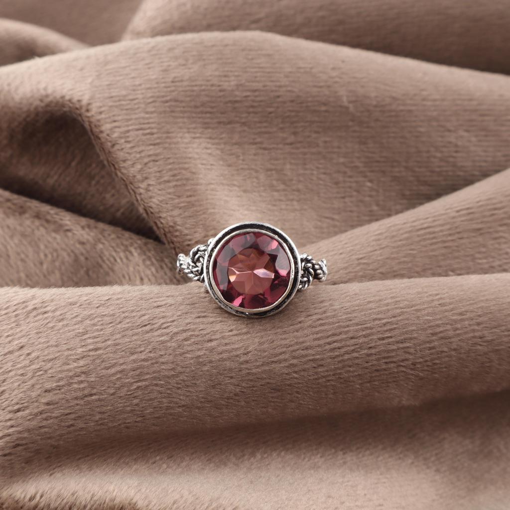 Rhodolite Gemstone, Handmade Silver Jewelry, 925 Solid Sterling Silver Ring, Gorgeous Silver Ring For Wedding Gift