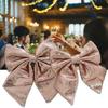 Large Ribbon Bows Christmas Tree Ornament Handmade Birthday Gift Colorful Sequins Fabric Bowknot Party Accessories