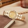 Fashionable Simple Diamond Set Dial Alloy Quartz Women's Watch Butterfly Bracelet Set of 5, Suitable for Thanksgiving and Christ
