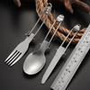Portable Tableware Set Folding Tableware Set Camping Foldable Knife Fork Spoon Set Travel Tableware Outdoor Stainless Steel