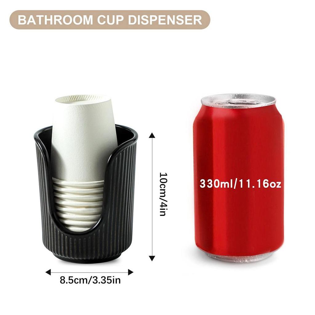Bathroom Cup Dispenser, 3oz-4oz Plastic Paper Cup Holder, Small Countertop Mouthwash Cup,for Vanity,Bathroom,Kitchen, Restaurant