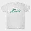 Men Black Print T-shirt St Patricks Day Slainte Green Script No-Cut Transfer Paper Print Cotton Tshirt