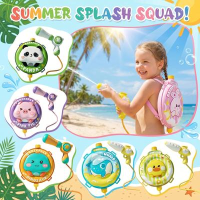 New Children's Backpack Water Toy Summer Pull-out Water Beach Water Fight Squirt Water Toy