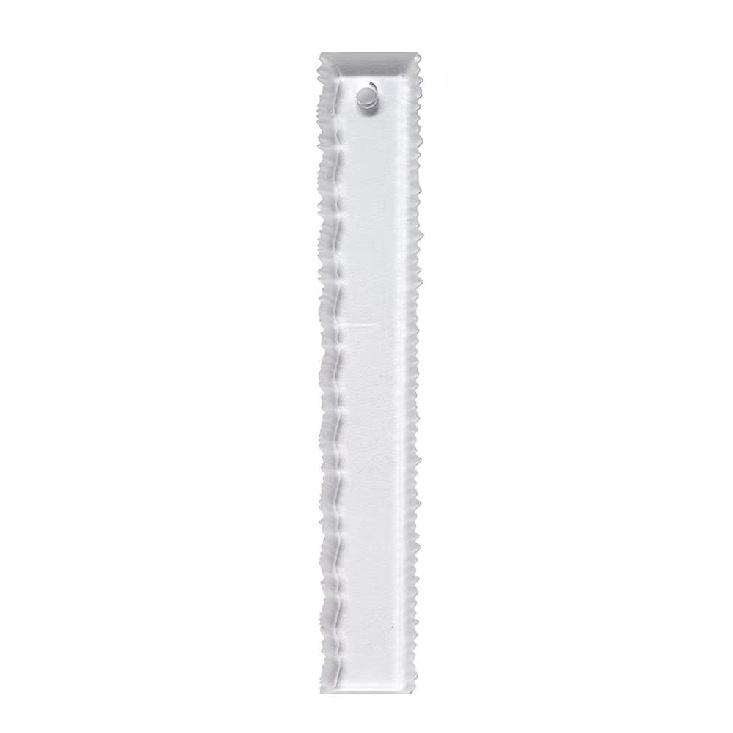 Paper Tearing Ruler Deckle Edge Thick Craft Ruler with 2 Different Edges Acrylic Irregular Edges Ruler Heavy Craft Ruler for Cutting Paper-11.34