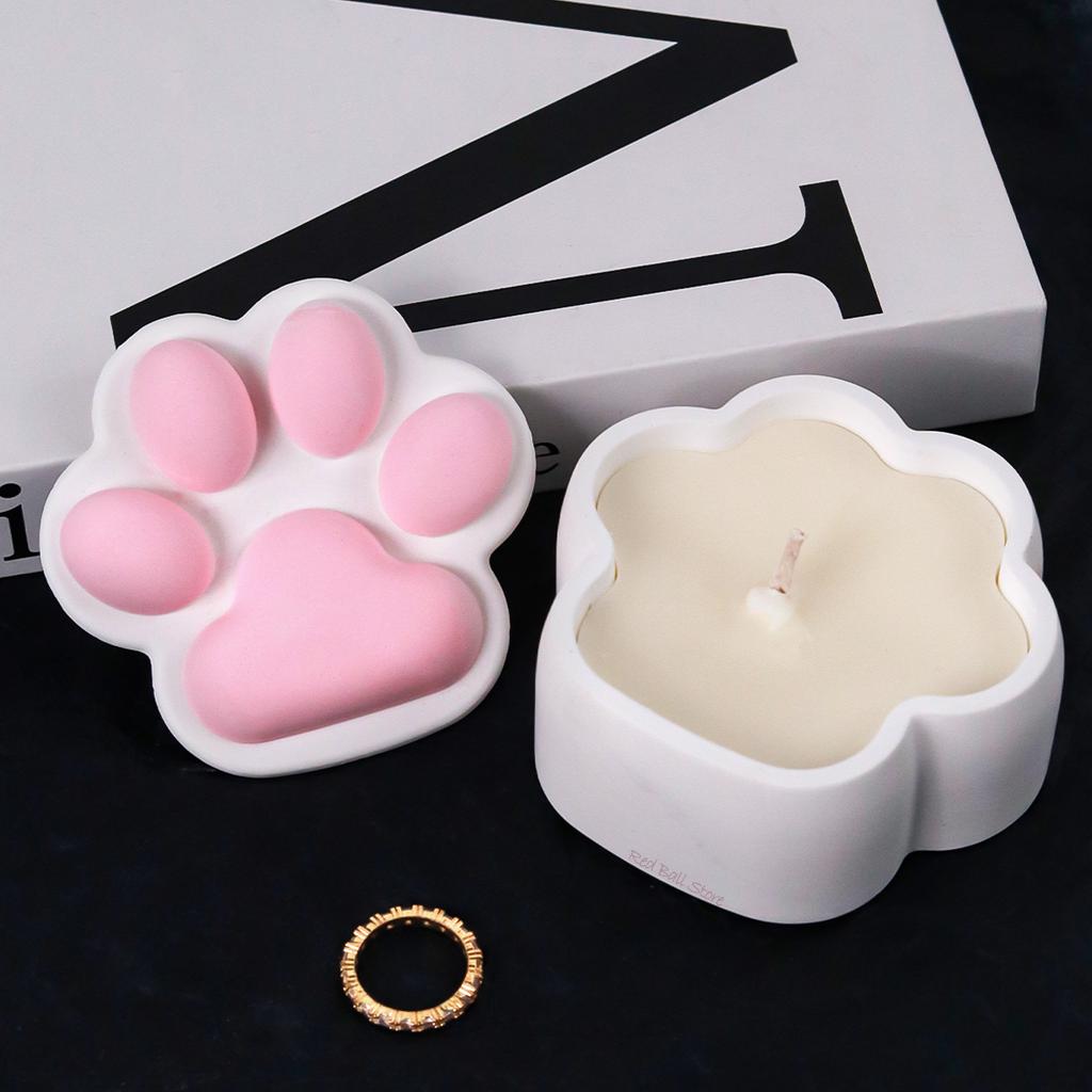 Cat Claw Storage Box Epoxy Resin Silicone Mold 3D Concrete Cement Gypsum Candle Jar DIY Crystal Flowerpot Home Decor Crafts Gift