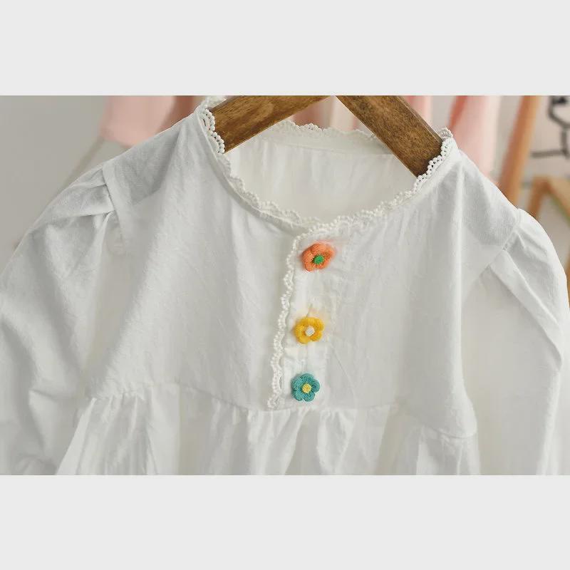 Spring 2023 Stylish Long Sleeve Baby Doll Shirt - Korean Style for Girls