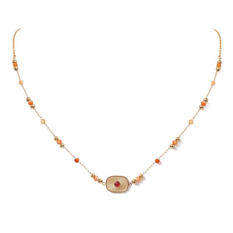 Lehký luxusní retro náhrdelník pro ženy na léto, výklenkový high-end set řetízku na klíční kost