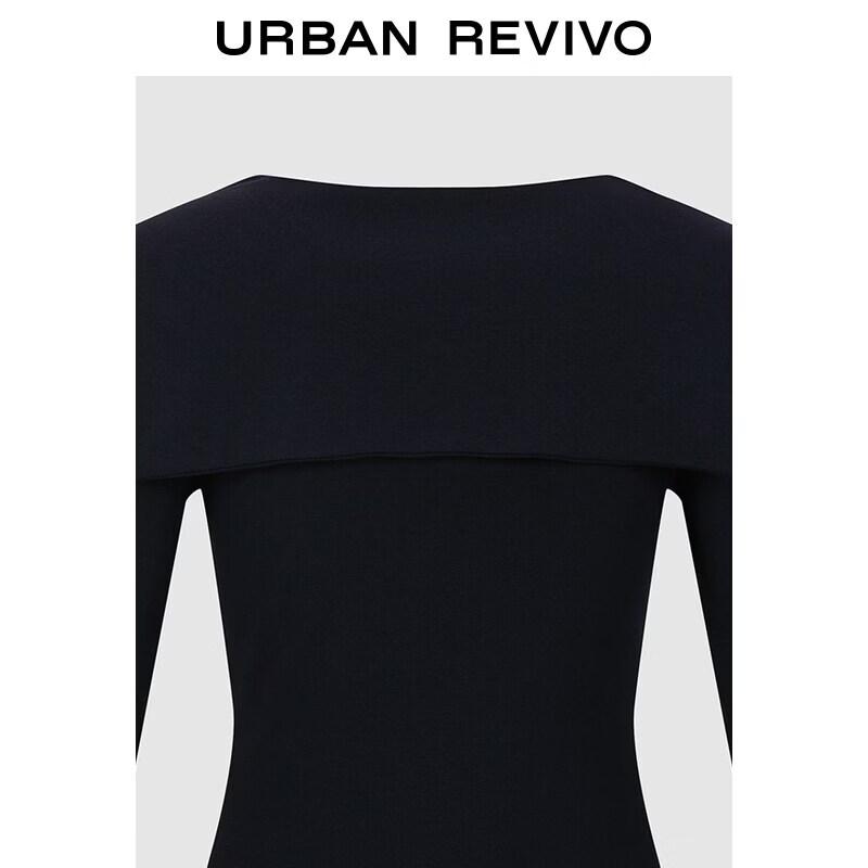 UR Women's Urban Casual Shawl Tie V-Neck Long Sleeve T-Shirt