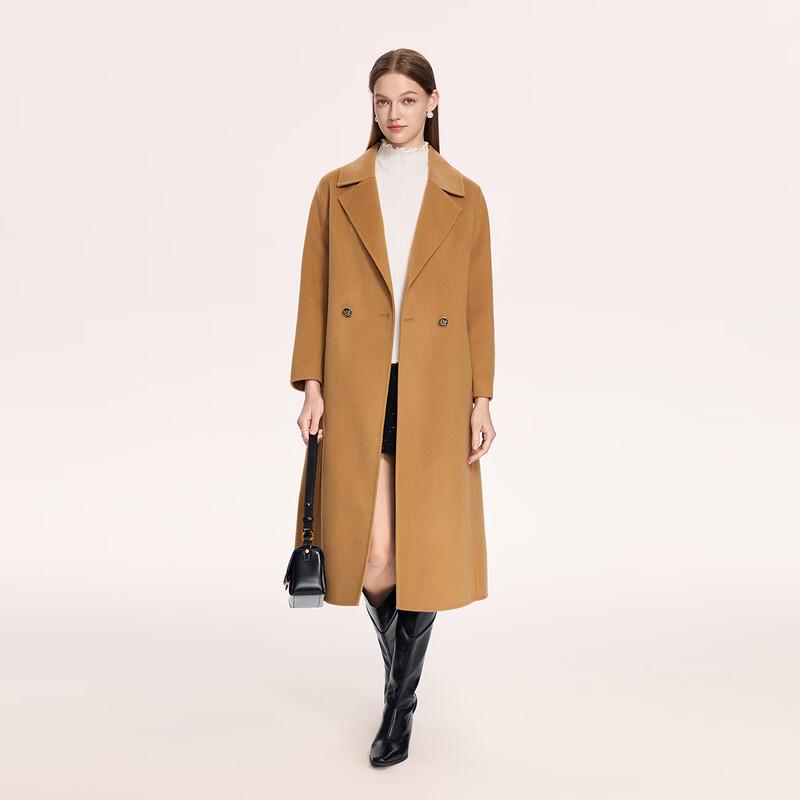 FivePlus Women's Double-breasted Wool Blend Coat