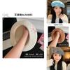 Chic Korean Inspired Bow Embroidery Wool Beret Hat For Women With Warmth Cozy