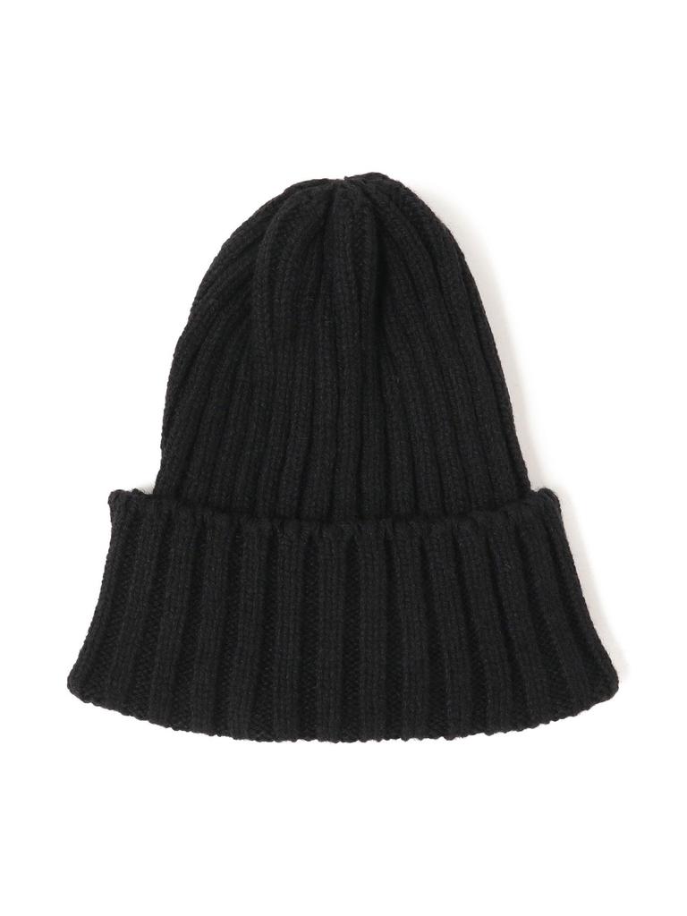 [BEAMS PLUS] Wool Watch Cap for Men, BLACK - 38410023247