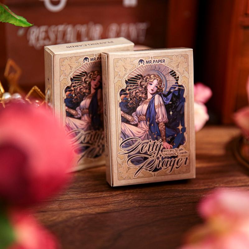 Divine Prayer Series Playing Cards Vintage Poker Card for Magic Shows Parties Table Games