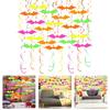 Fluorescent Halloween Bat Spirals Ornament Easy Hanging Party Supplies Recyclable Paper Materials Swirls Accessories