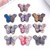 2pcs/10pcs 16x22mm Colorful Butterfly Print Drip Pendant