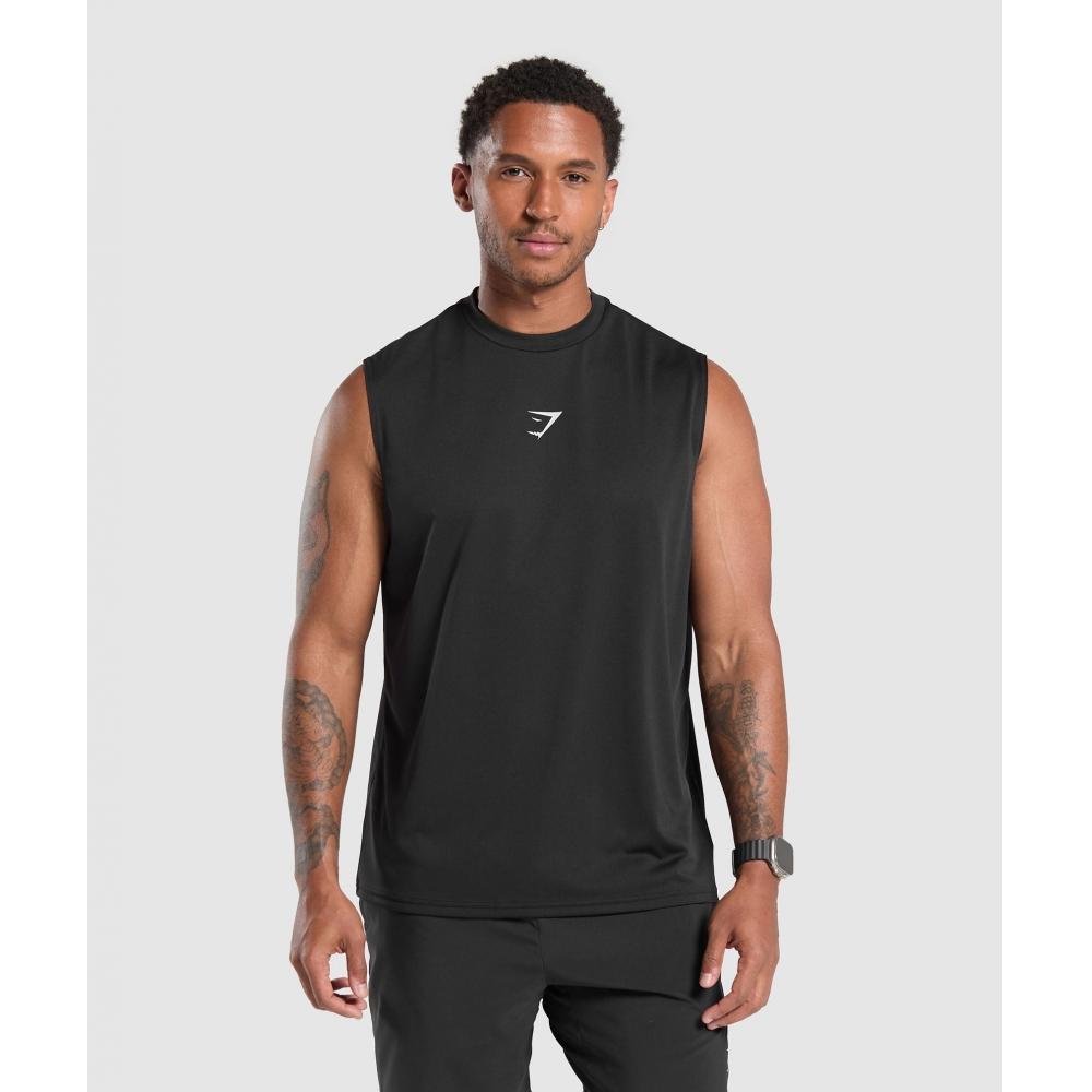 

GYMSHARK Training Department Отрезанная майка, черная A5A5D BB2J S