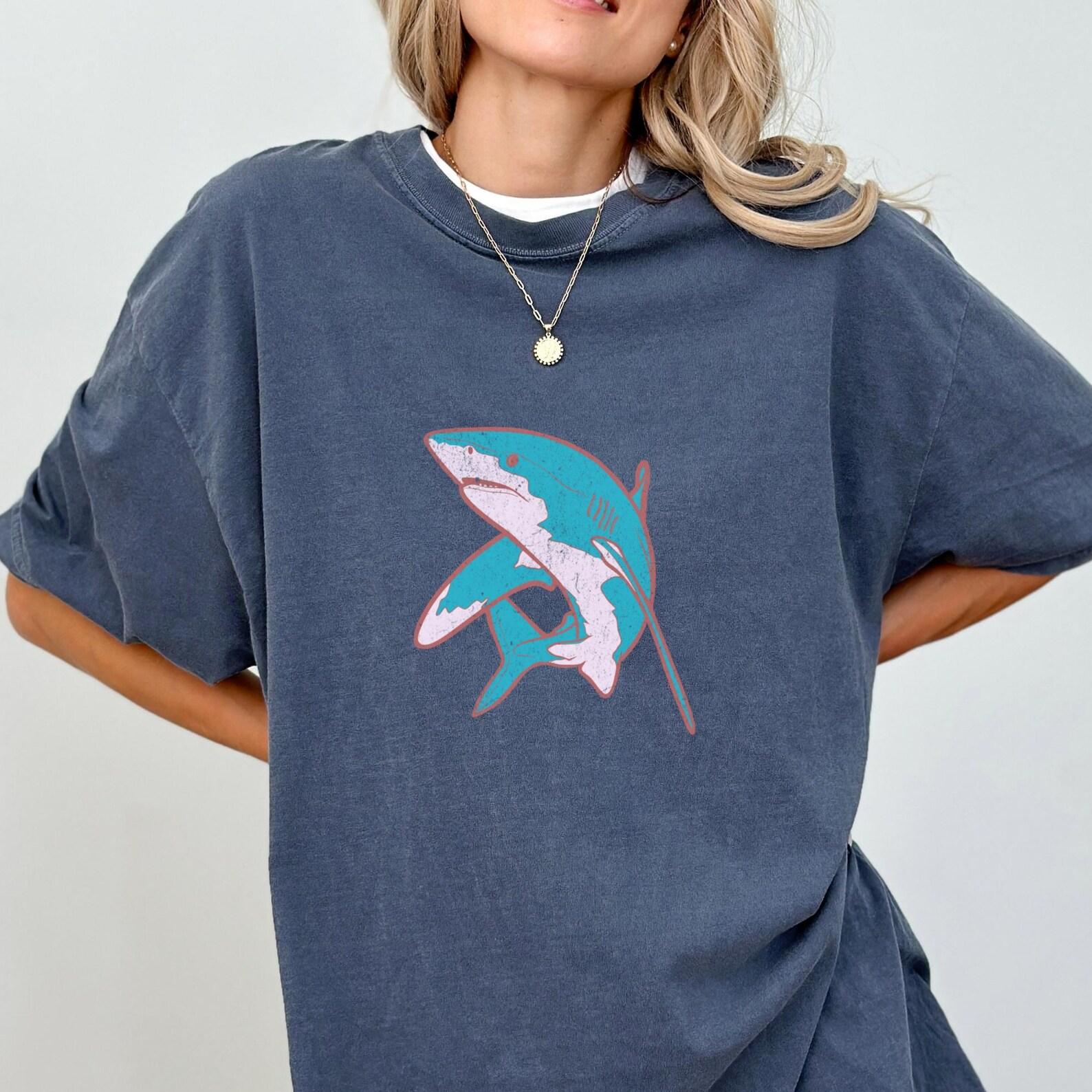 Whitetip Shark Comfort Colors T-Shirt, Ocean Lover Gift 2XL