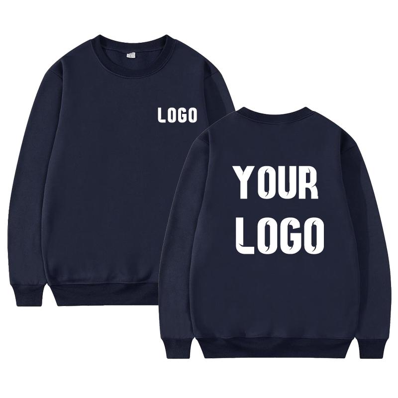 DIY Customise Your Brand Logo Unisex Trend Casual Top Custom Crew Neck Pullover Personalised Sweatshirt Custom Gift Shopping