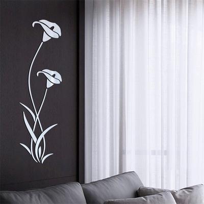 Adesivo da Parete Specchio Acrilico Fiorellino Fiore 3D Fai da Te Decorazione Murale Adesivi Murali Carta da Parati Specchio Riflettente Per Decorazione Casa Accessori di Alta Qualità