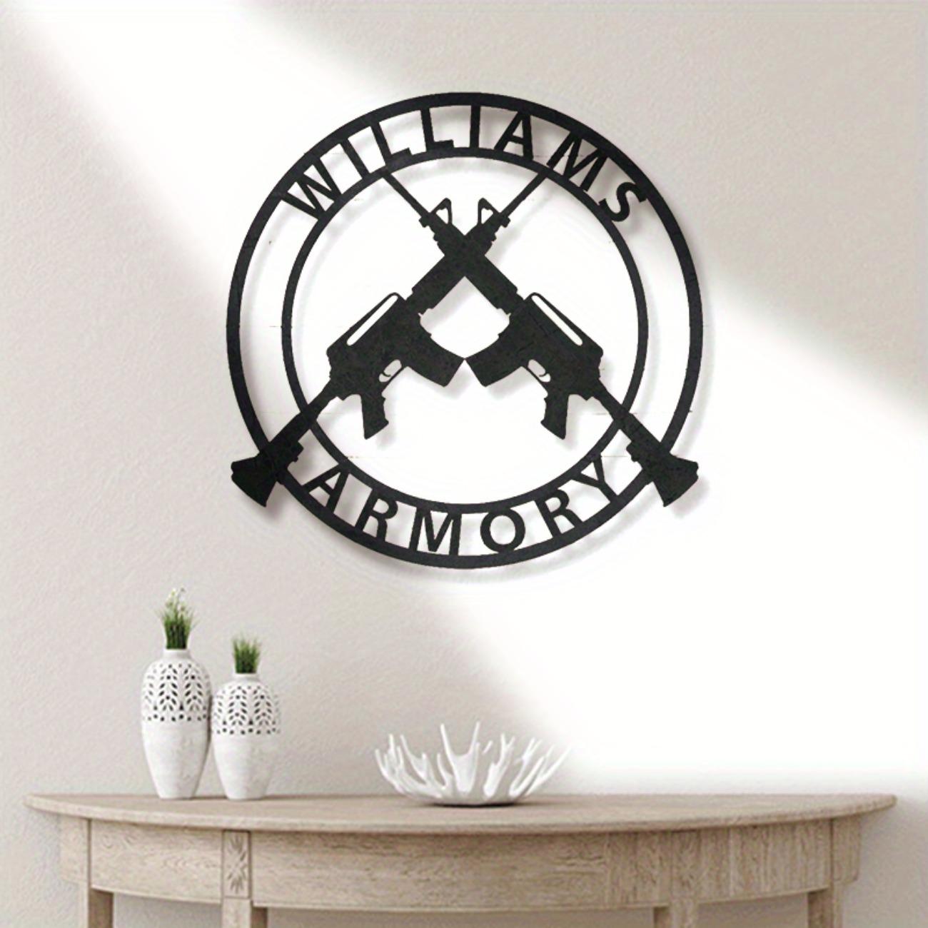 

Personalized 2nd Amendment Iron Wall Art Cutout Unique Armory Decor for Veterans Gun Owners Holiday Gift S чёрный