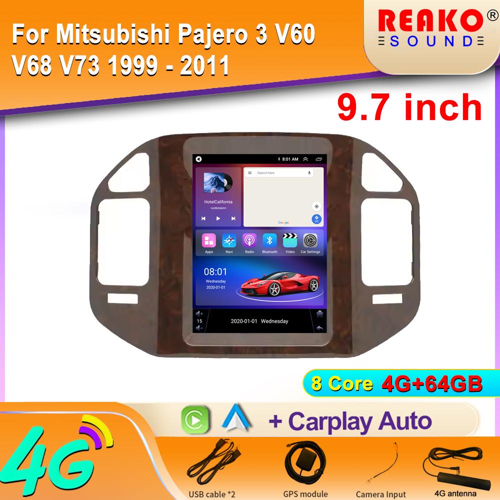WIFI For Mitsubishi Pajero 3 V60 V68 V73 1999 - 2011 Android Auto Car Radio GPS Navigation Multimedia Stereo Carplay 2din DVD