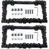 2PCS Car License Plate Frame American Standard License Plate Holder, Car License Plate Covers With Screws & Tools (Black-Skull, 12.65 * 6.5 * 3.85)