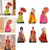 Geisha Kimono Figurine Folk Ethnic Ornament Collectible Craft Korean Hanbok Doll for Countertop Shop Gifts Home Use Birthday