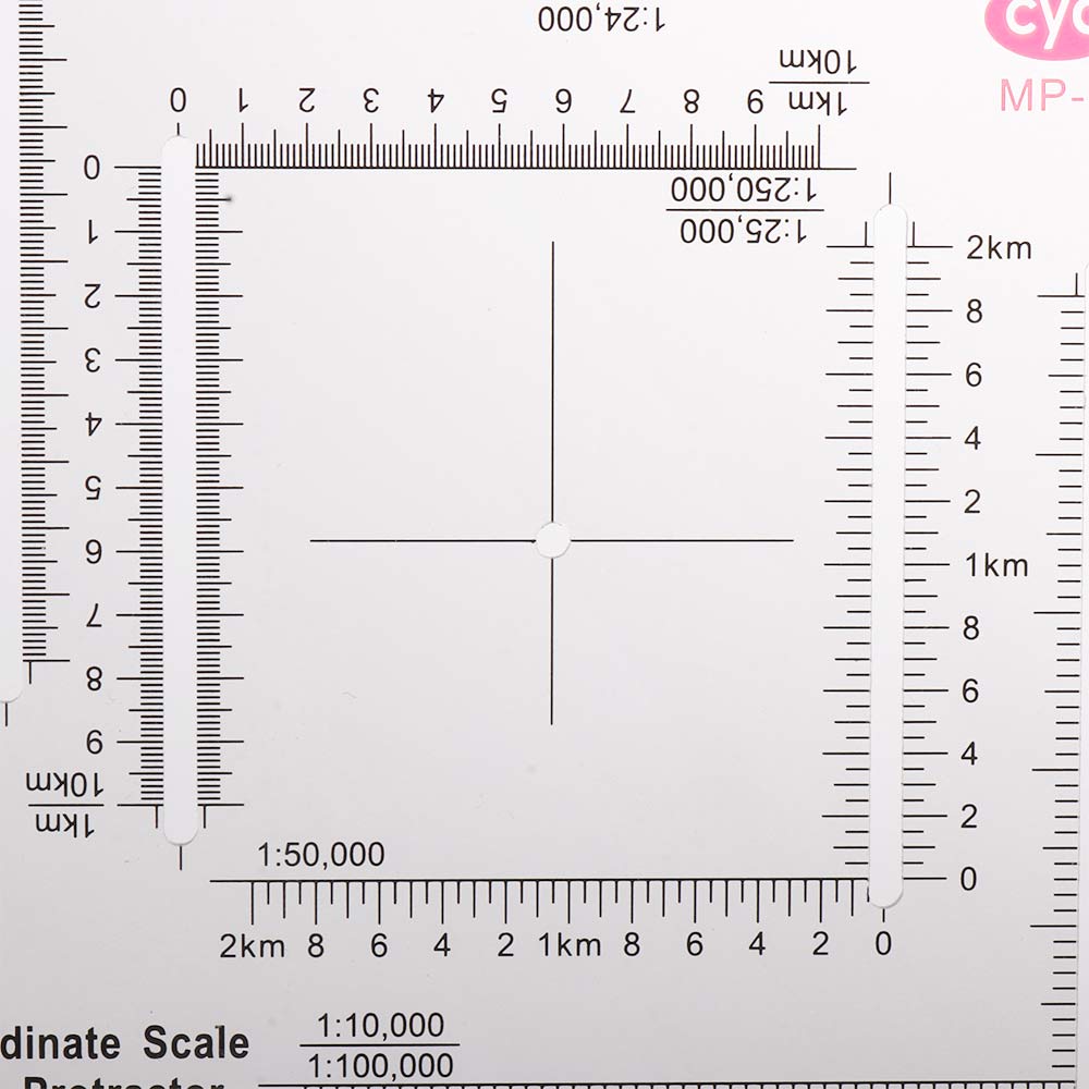 MP-5 Land Navigation Protractor Map Protractor Measuring Ruler Coordinate Scale Protractor