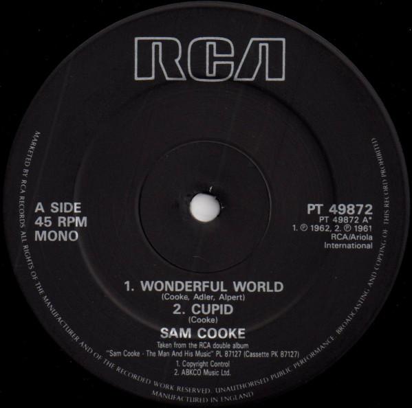 

12inch Record SAM COOKE - Wonderful World PT49872 RCA 1986 UK Soul/Funk Used