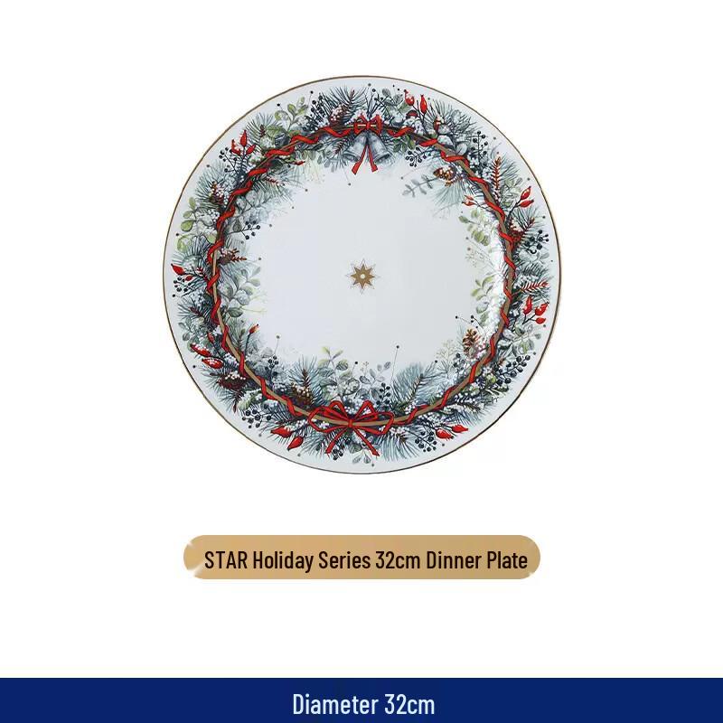 Европейская керамическая рождественская обеденная тарелка