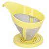 Coffee Strainer Stainless Steel Fine Grained Funnel Drip Type Coffee Machine Hand Flush Filter Powder FilterYellow