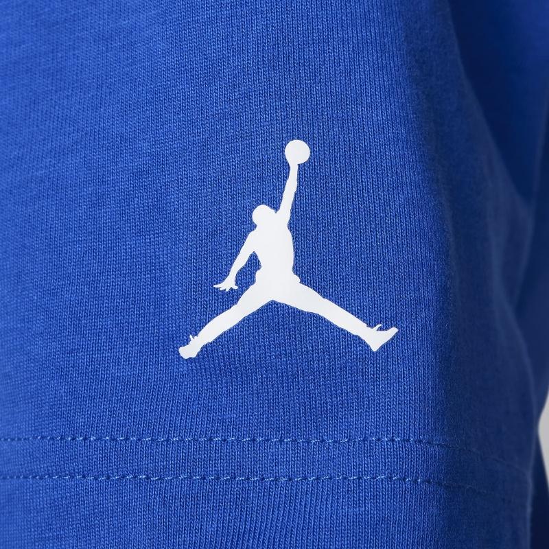 Jordan Air Paris Letter Print Crew Neck Short Sleeve T-Shirt Kids Tops Royal Game HQ7113-480