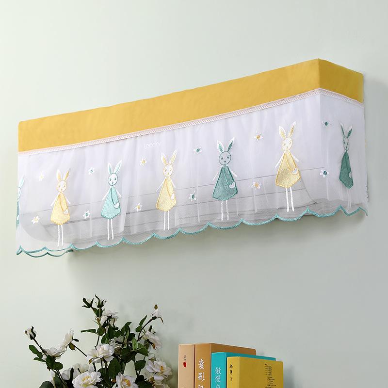 1PC Polyester Wall Mounted Anti-dust Cover Gauze Curtain Air Conditioning Cover