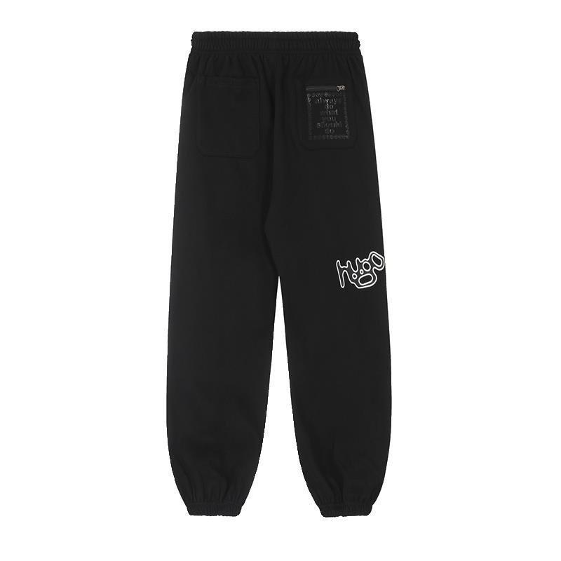 Sun Patch Embroidery Fleece Tracksuit Hoodie Sweatpants Set Men Women Loose Streetwear Casual