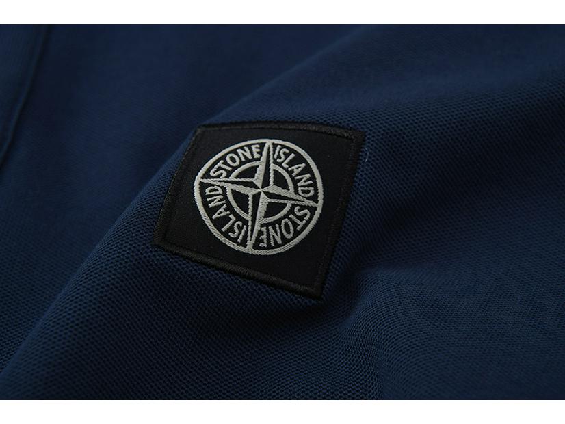 STONE Summer Classic Men's Polo Shirt with Small Logo Embroidery, Business Casual, Loose Fit, Short Sleeve T-Shirt.