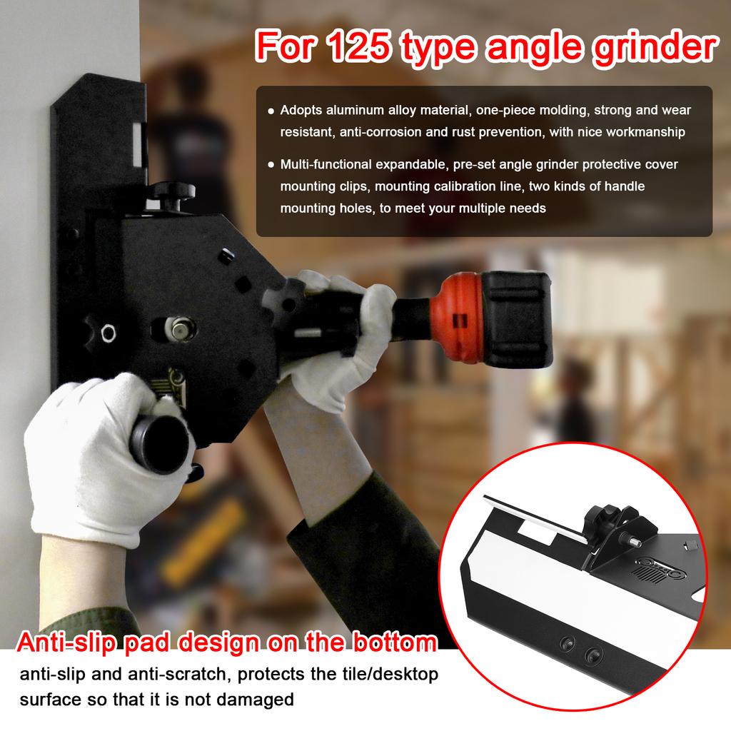 Aluminum Alloy 125 Type Angle Grinder Chamfer Bracket Screw Installation Multifunctional
