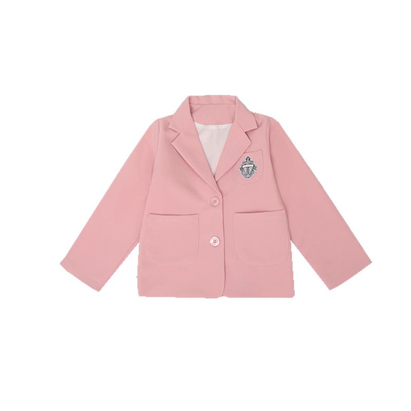 Girls School Uniform Costume Cosplay Plaid Skirt Suit Coat + Shirt + Skirt 3 Piece Set