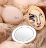 Portable USB-Charging LED Makeup Mirror: Double-Sided Folding Hand Warmer with Light & Magnification