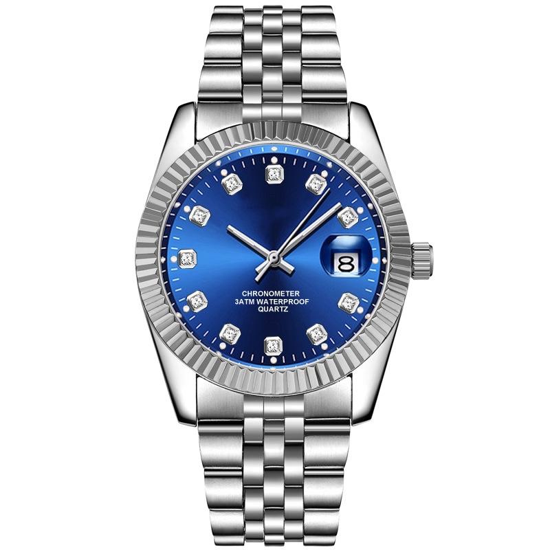 Montre à Quartz pour Homme Vintage Affaires Étanche Calendrier Montre-Bracelet