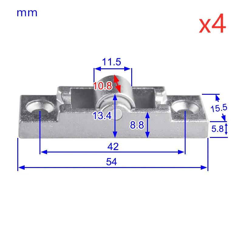 

4pcs/lot Balcony Panning Door Mute Pulley Bathroom Sliding Door Track Rollers Window Sliding Track Pulley Hardware Accessories