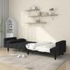2 Seater Sofa Bed with 2 Pillows Black Velvet