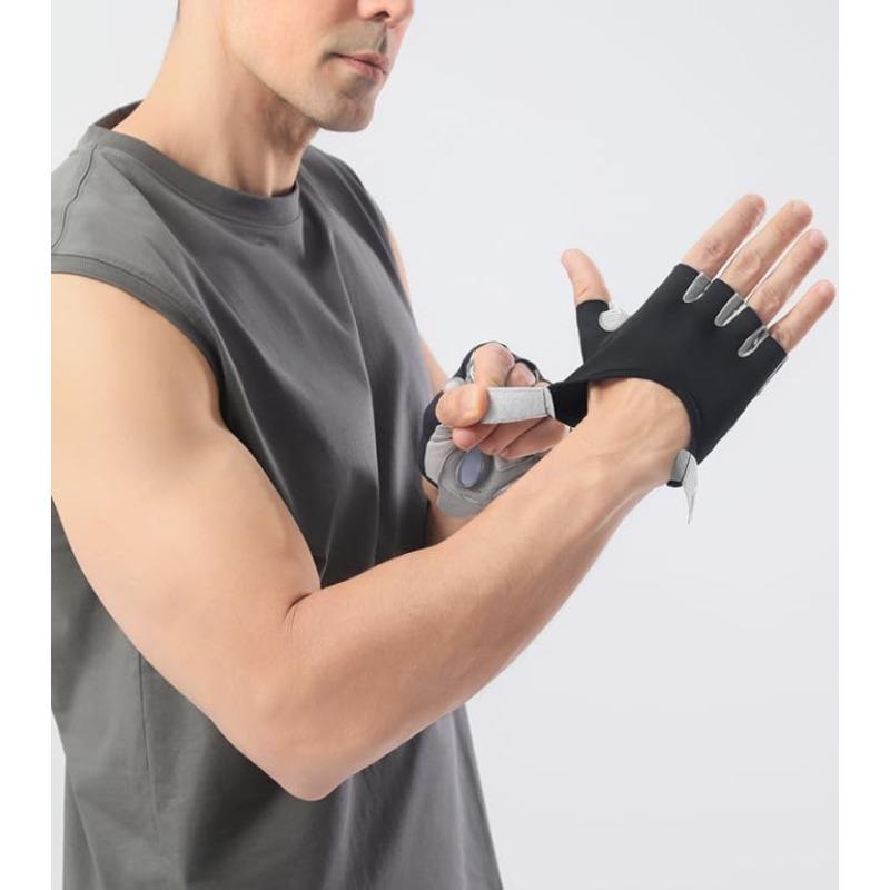 Fitness Cycling Gloves Half Finger Outdoor Sports Training Golf Mittens Silicone Anti Slip Wear Resistant Ice Silk Breathable