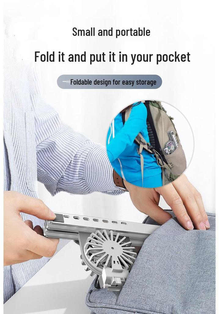 C9Pro Aluminum Foldable Laptop Stand with Wind-Cooled Heat Dissipation and Height Adjustment