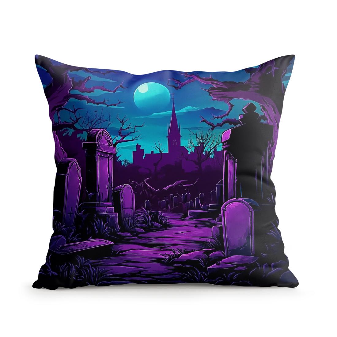 

Halloween horror night Cushions Pillowcase Polyester Cushion Cover Throw Pillow Sofa Decoration Pillowcover Home Decor 450*450mm