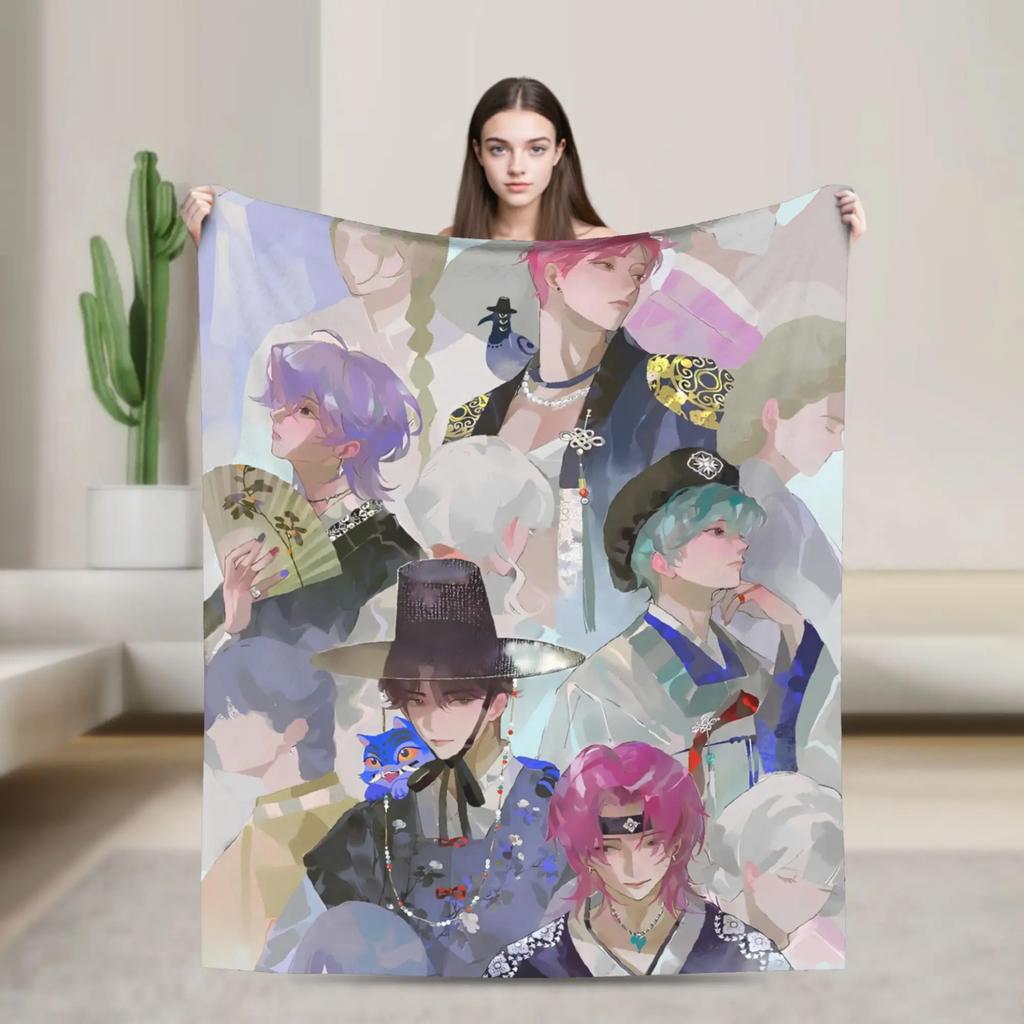 Saja Boys Jinu Kpop Demon Hunters Blanket Quality Soft  Throw Blanket Winter Picnic Couch Chair Street Trend Bedspread
